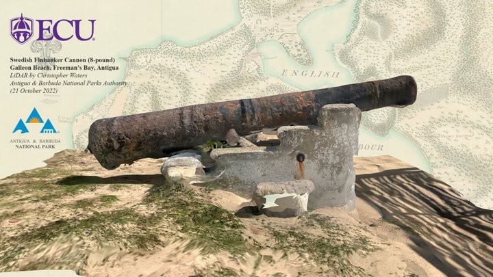 Swedish Finbanker Cannon (8-pound) 3D Model