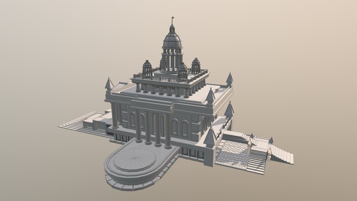 190429 Temple Modeling 3D Model