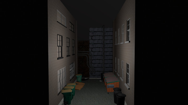 Textured alley 3D Model