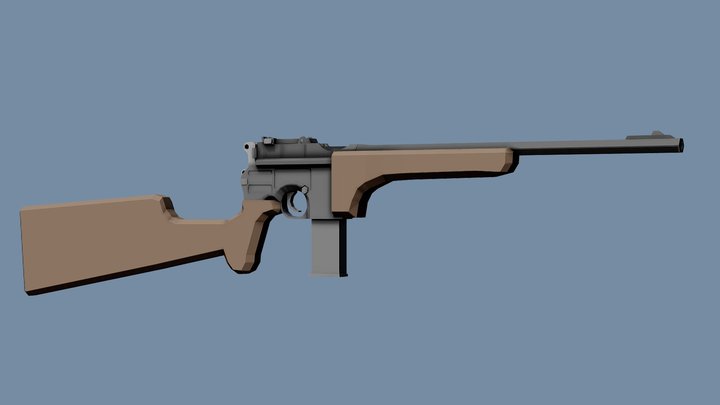 Low-Poly Mauser M712 Schnellfeuer