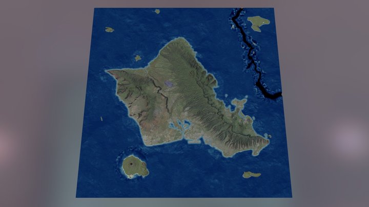 Oahu based Terrain 3D Model