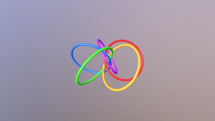 Villarceau coil, thick 3D Model