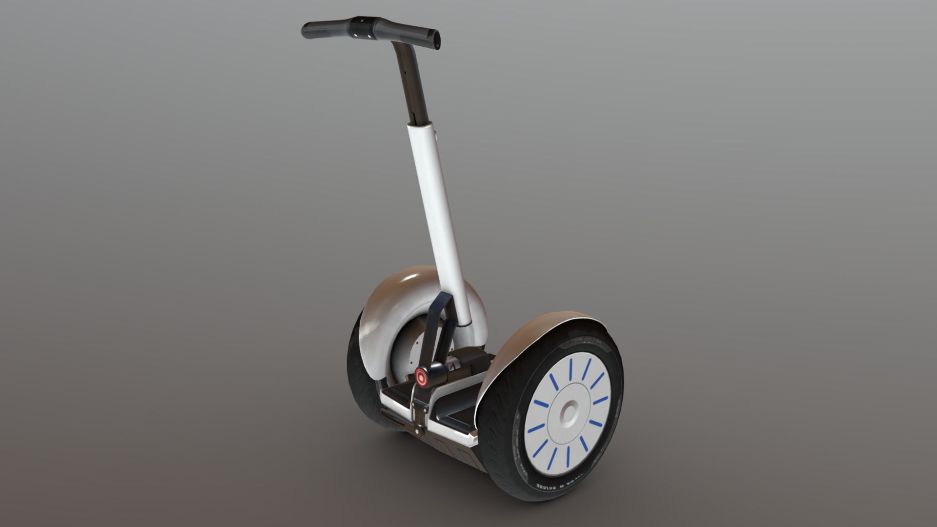 3D model Segway (Low Poly) - This is a 3D model of the Segway (Low Poly). The 3D model is about a small white and black scooter.
