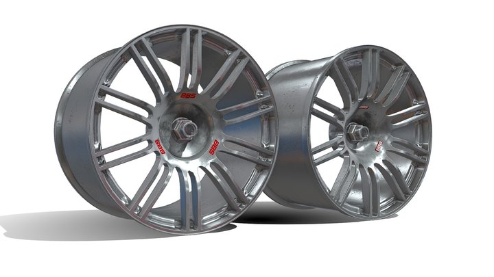 BBS Motorsports wheels - RE594/RE595 3D Model
