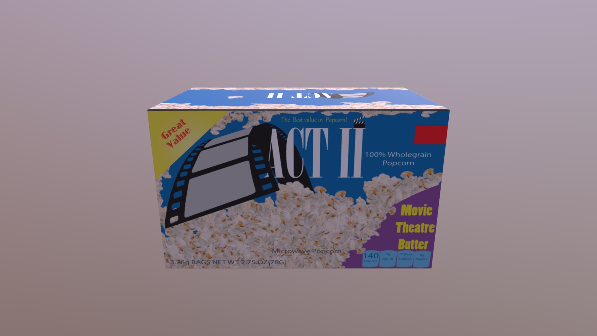 Popcorn Box 3d - 3D model by kolaking [37aa153] - Sketchfab