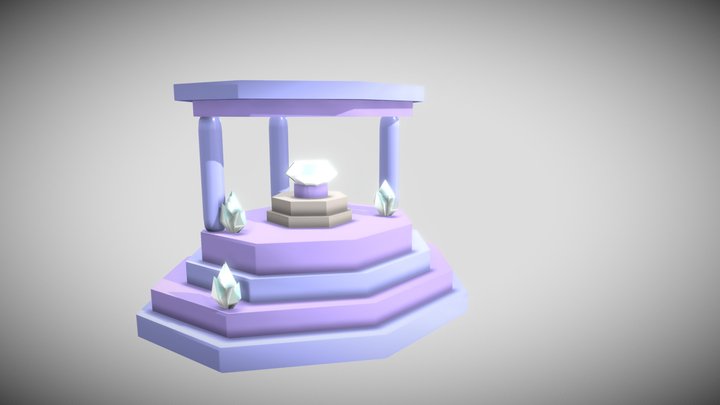 Diamond holder with gems 3D Model