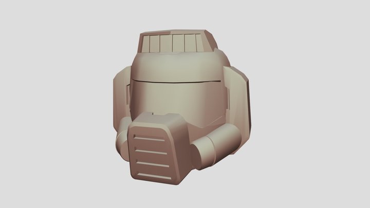 Classic Doomguy Helmet 3D Model