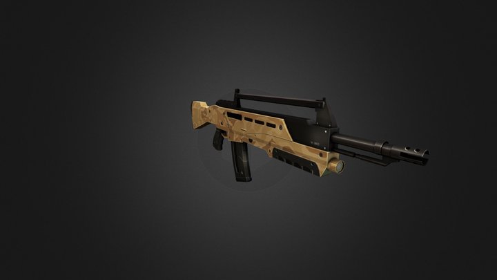 Final Glu Art Test Gun 3D Model