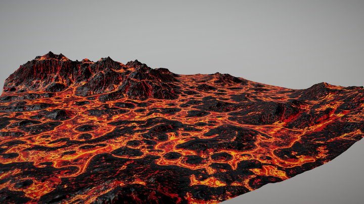FREE Lava Zone Environment 3D Model