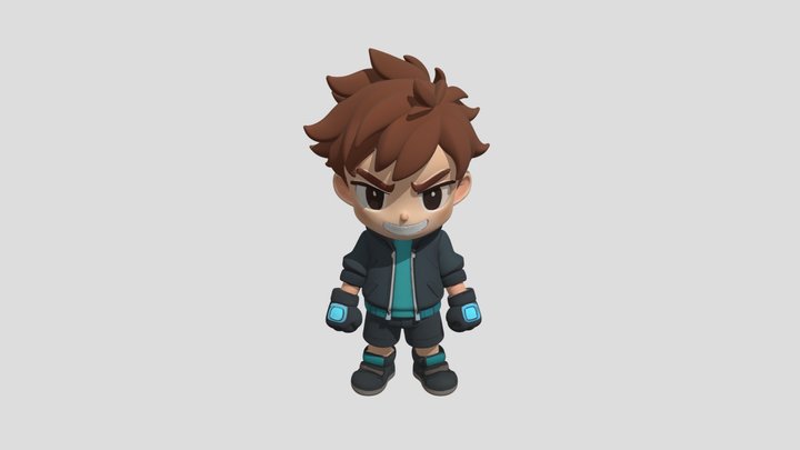 Naughty Boy Chibi 3D Model