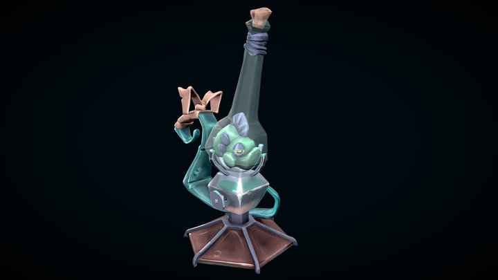 Eel lamp│Stylized Creation 3D Model