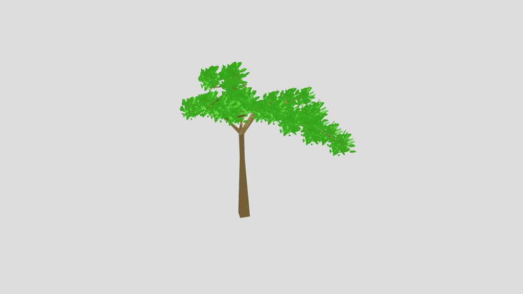 Lowpoly stylized Tree