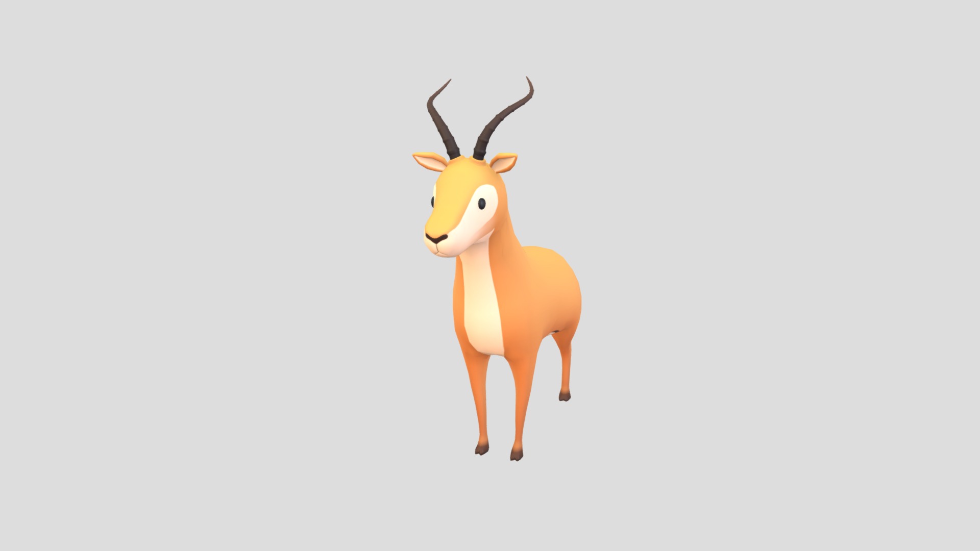 3D model Antelope - This is a 3D model of the Antelope. The 3D model is about a small toy animal.