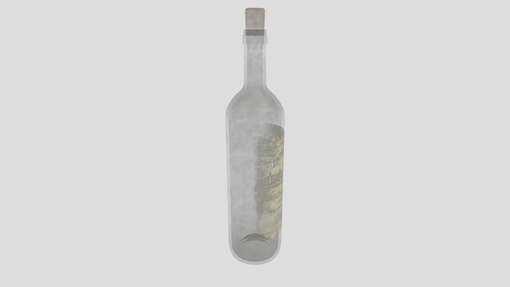3d Vintage Wine Bottle Model