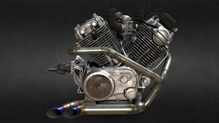 Yamaha Virago XV 750/1983 engine 3D Model
