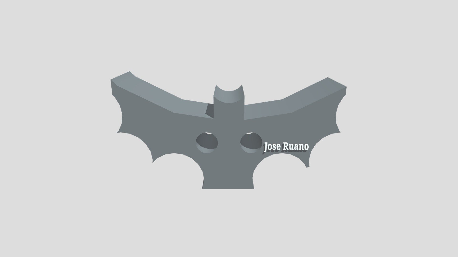 Bat Button Download Free 3D model by Portafolio Tinkercad (JoseRuano