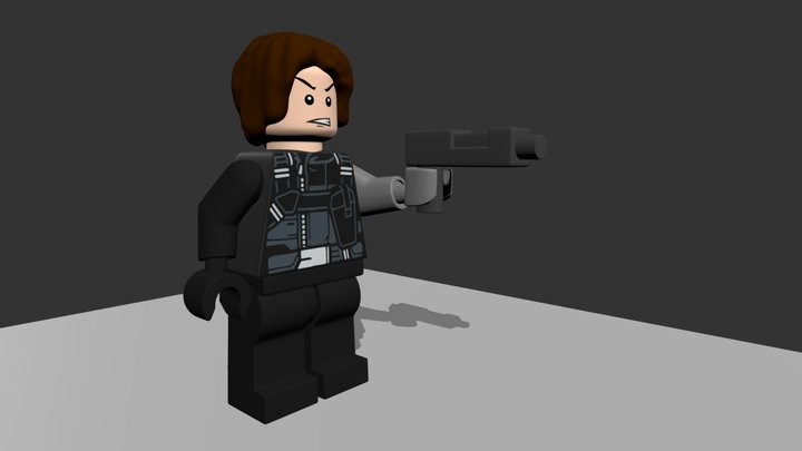 Winter Soldier Legoman 3D Model