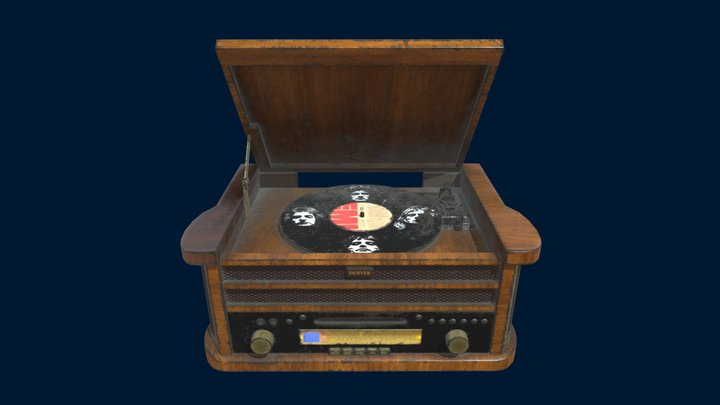 Tocadiscos Vintage 3D Model