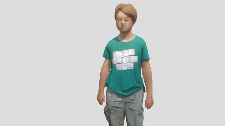 Standing adult wearing casual clothes 3D Model