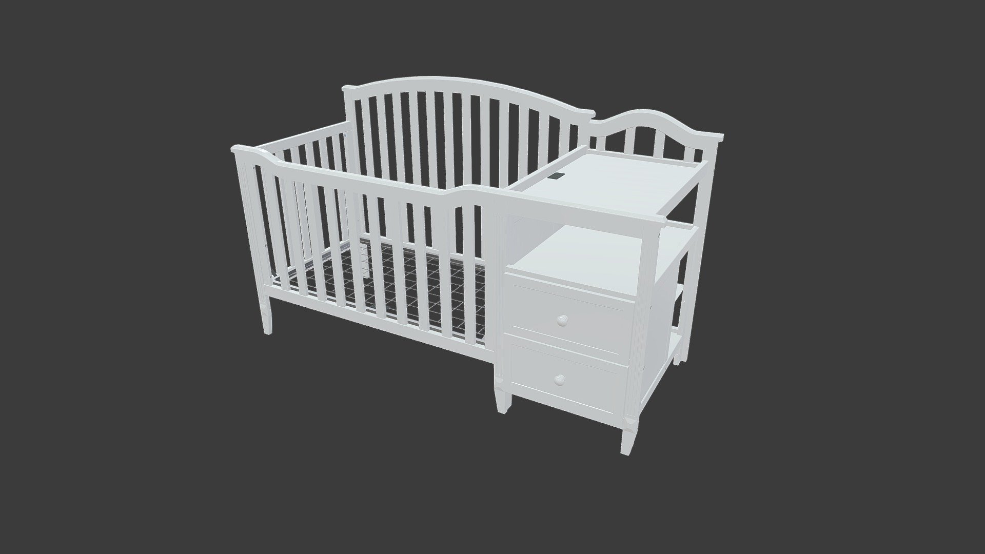 Sorelle-Berkley Crib and Changer — Sketchfab embed 3D viewer