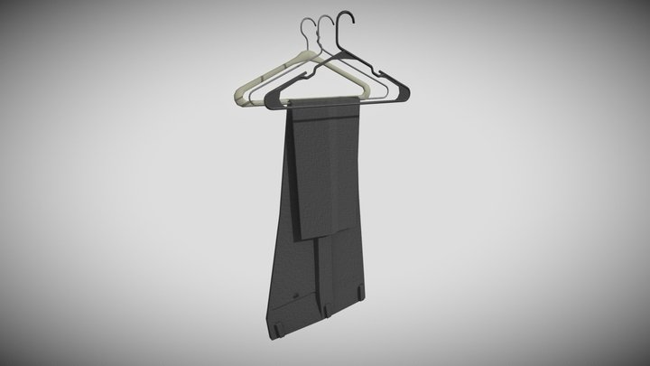 Hangers and Pants 3D Model