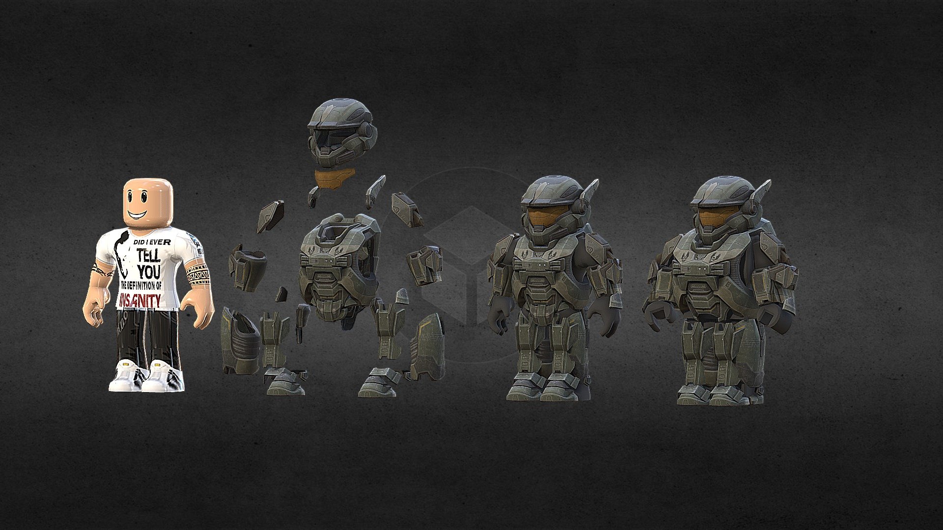 Roblox Halo set v2 Download Free 3D model by nermin [37b977d] Sketchfab