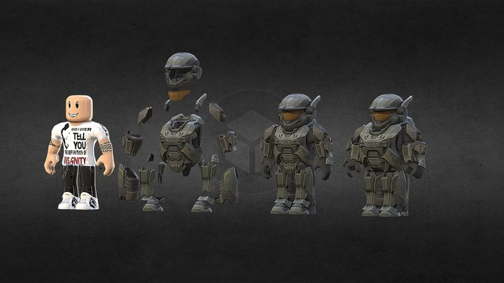 Roblox Halo set v2 3D Model