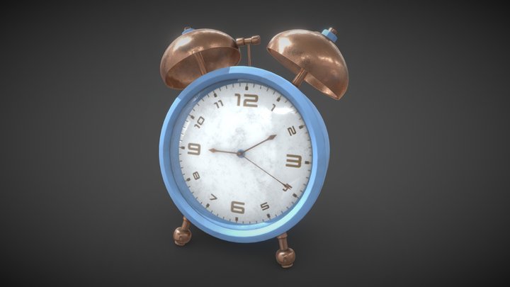 stylized alarm clock modeling 3D Model