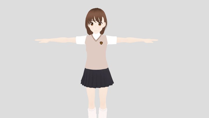 Misaka Mikoto Blender 3D model 3D Model