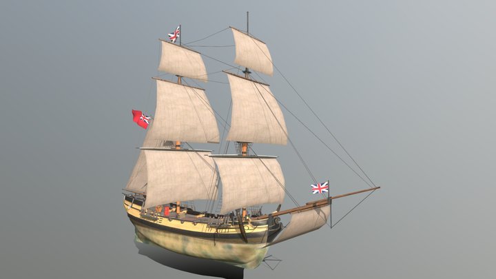 HM Supply of the First Fleet 1788 3D Model