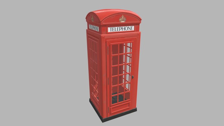London red telephone booth 3D Model