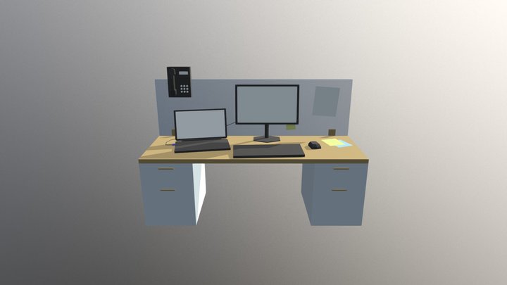 Desk - Household Props Challenge 3D Model