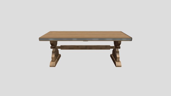 RPG TABLE for Tavern, Medieval house and e.t.c 3D Model