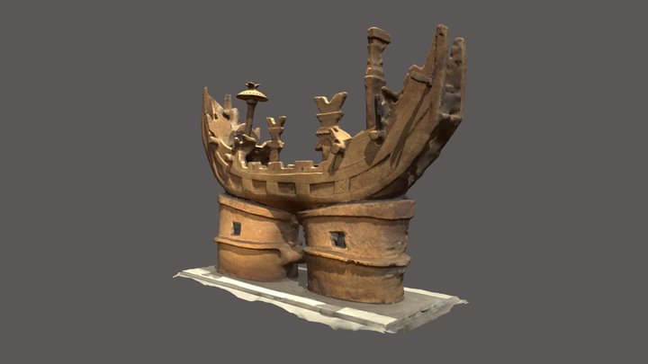 Boat-shaped-haniwa 3D models - Sketchfab