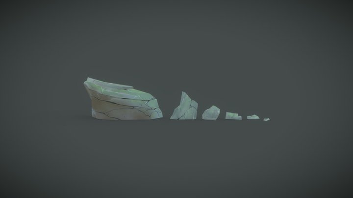 Stylised Stone Pack 3D Model