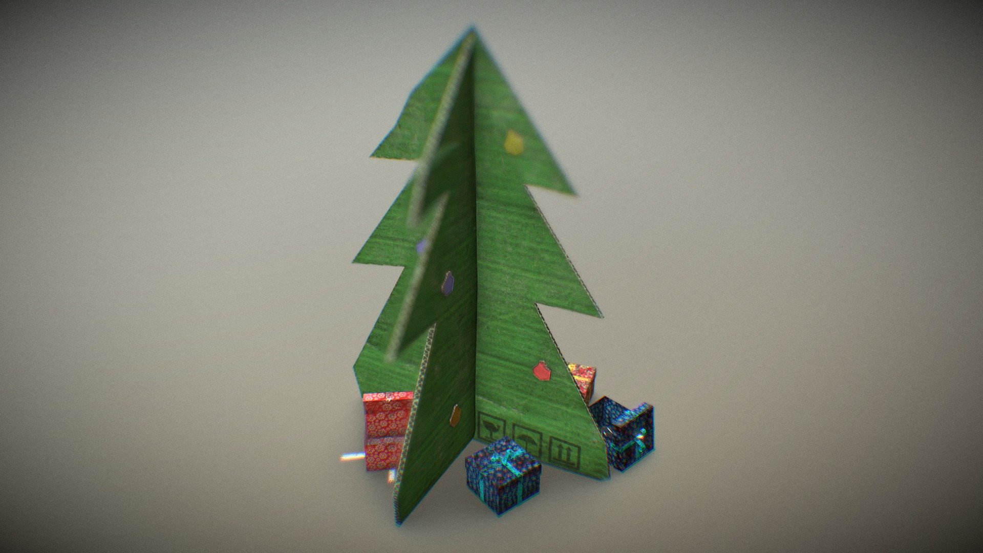 Christmas tree and gifts
