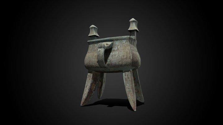Fangjia wine vessel, 13th-12th century BCE – Kostenloses 3D-Modell STL