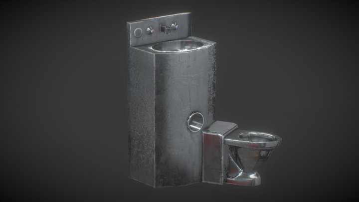 Prison Toilet 3D Model