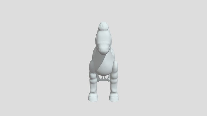 Old Ride-On Horse 3D Model