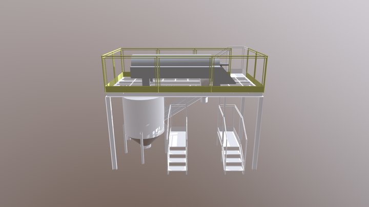 Sistema Coleta Amido 3D Model