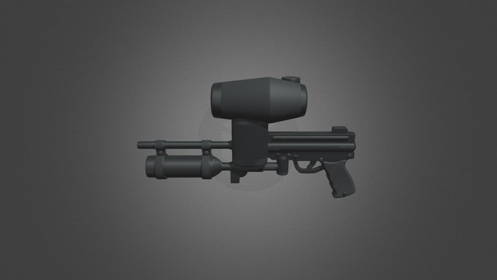 PepperBall Gun 3D Model