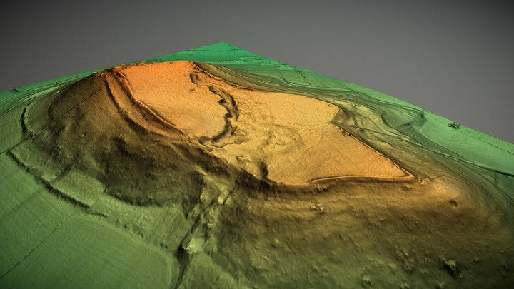 Dundon Hill Camp, Somerset (UK) – Kostenloses 3D-Modell STL