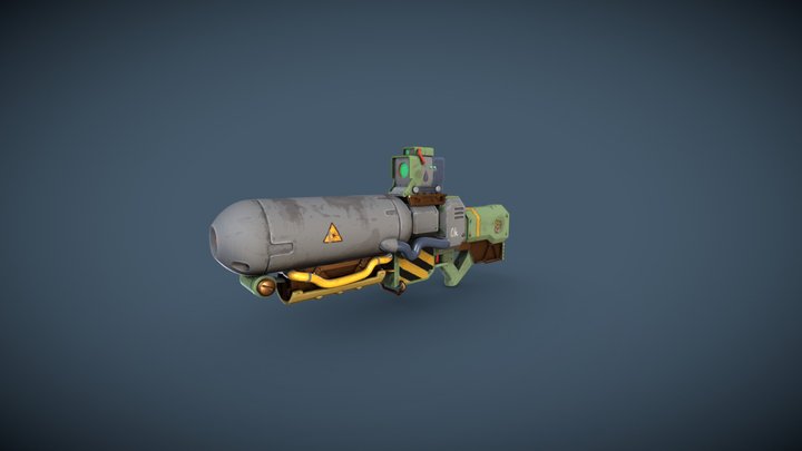 Stylized Laser Gun 3D Model