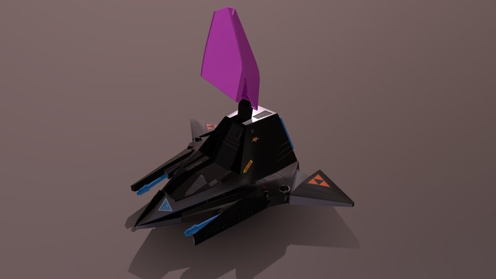 Shadow Parasite Enemy Attack Fighter 3D Model