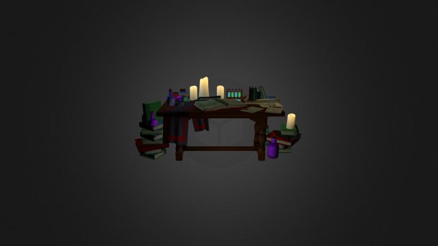 The Alchemist's Table 3D Model