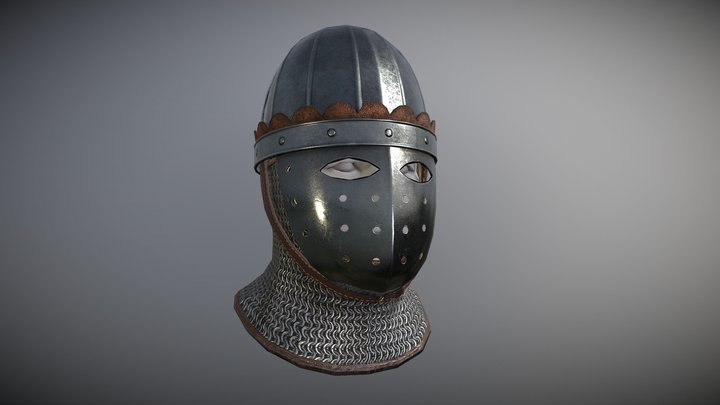 Norman helmet with Faceplate 3D Model