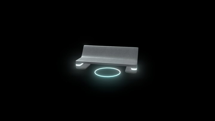 Futuristic bench 3D Model