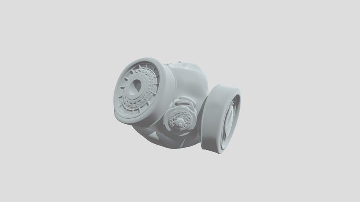 Rusty gas mask 3D Model
