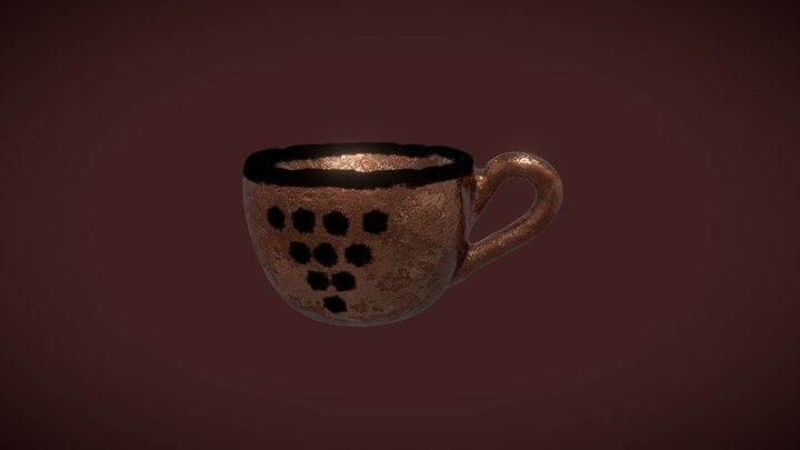 clay cup from morocco 3D Model