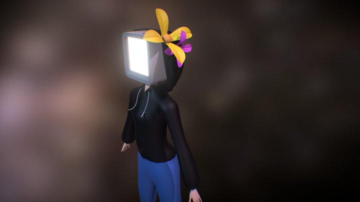 Tv Girl 3D Model